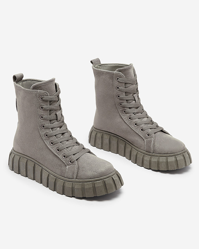 Сірі жіночі черевики з екозамші Alolu- Footwear