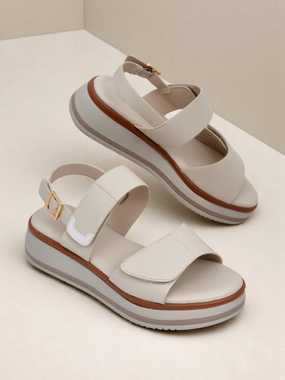 Royalfashion Damensandalen mit dicker Sohle Tulipp