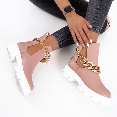 Rosa Damenstiefel mit Kette Tenkay - Footwear