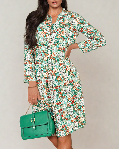 Royalfashion Damen Midikleid mit Muster