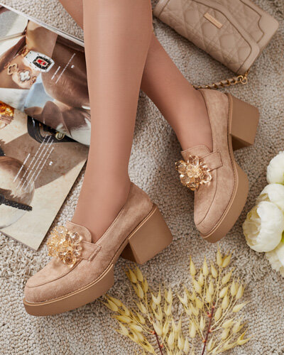 Royalfashion Damen Pegorani hohe Stöckel Halbschuhe