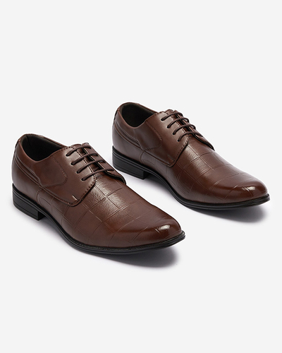 Коричневі елегантні чоловічі туфлі Elfobs - Взуття