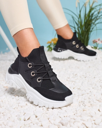 Sportliche Damen-Sneakers in Schwarz Hasola- Footwear