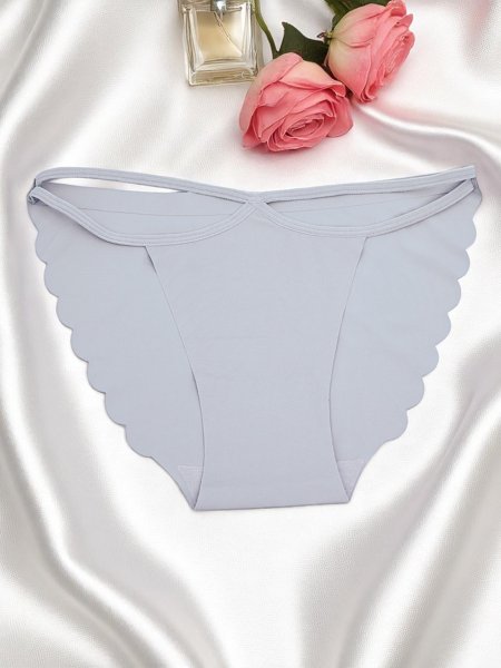 Royalfashion Lasergeschnittene Damen-Slips mit dekorativen Trägern Edge Chic