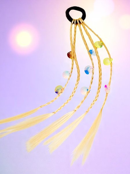 Royalfashion Clip-in-Zöpfe auf einem Gummiband mit Muscheln