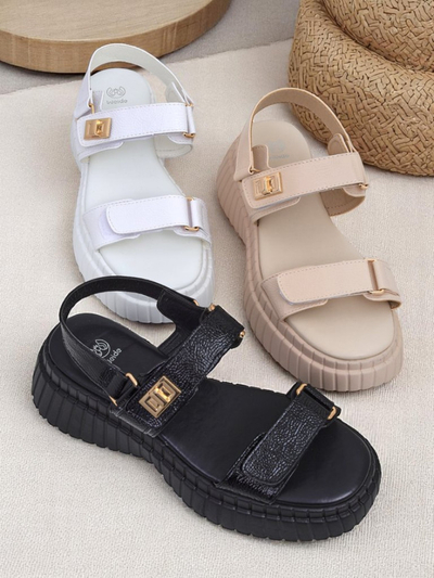 Royalfashion Damen-Sandalen mit dicker Sohle Aganda