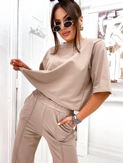 Royalfashion Damen Baumwollset mit weiten Hosen