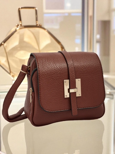Royalfashion Vielseitige quadratische Tasche aus Öko-Leder