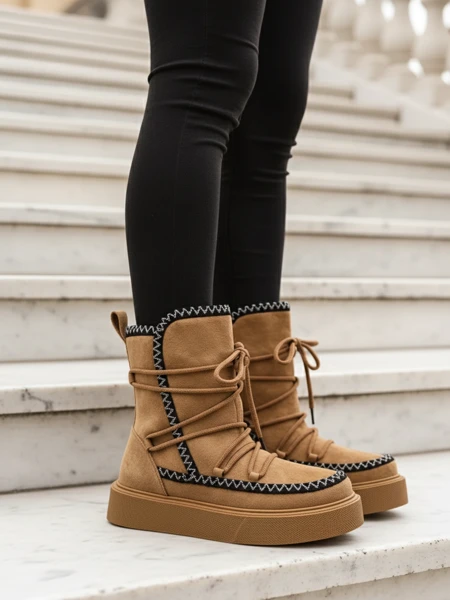 Royalfashion Damen Schnürschnee boots Siozi