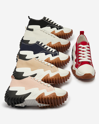 Спортивне взуття а-ля кеди бежевого кольору Ascota- Взуття