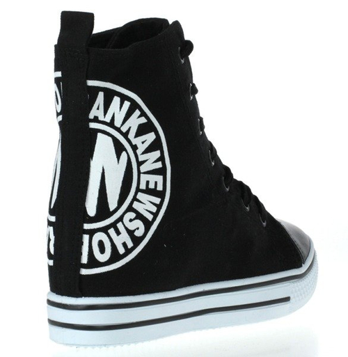 Чорні, кросівки з тканини на кліні - Взуття 1