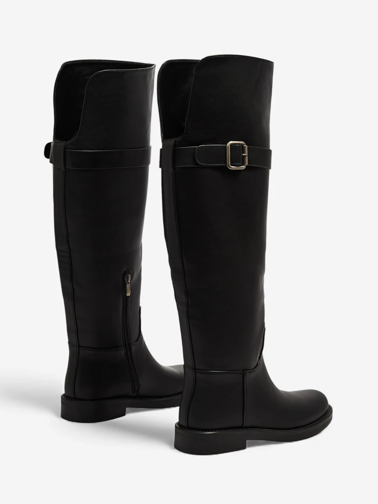 Damen Overknee Stiefel aus Öko-Leder Denivra