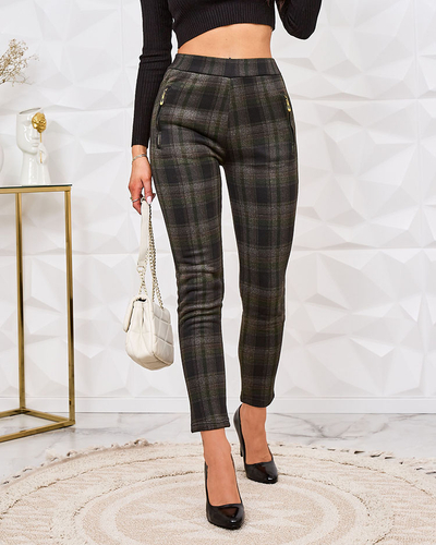 Royalfashion Damen isolierte karierte Teggings-Hose