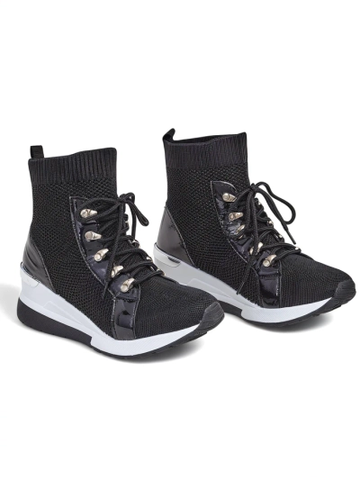 Klassische Giulietta Sneakers Schwarz mit Keilabsatz