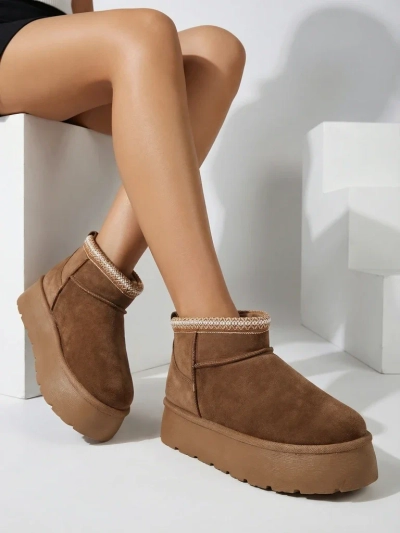 Royalfashion Damen Kurzstiefel a'la Schneestiefel Xoalla