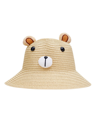 Royalfashion Kinder Strohhut Bär