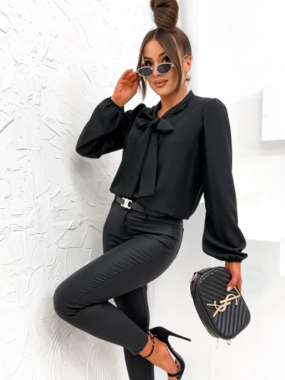 Royalfashion Damenbluse mit Schleife