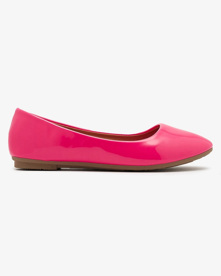 Neonrosa lackierte Damen-Ballerinas Fama - Footwear