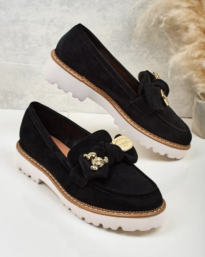 Nero Elegante Mokassins aus Ökologischem Leder