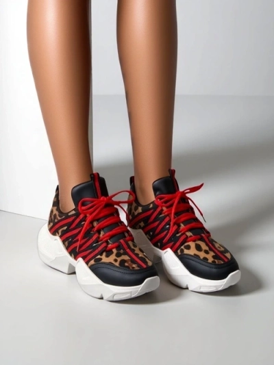 Royalfashion Damen Sportliche Sneaker mit dickerer Sohle Ivvert