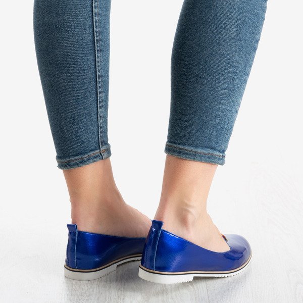 Blaue Kobalt-Slipper für Damen von Cyganeska - Schuhe 1