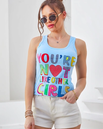 Royalfashion Damen Baumwoll-Tanktop mit Trägern und Prints