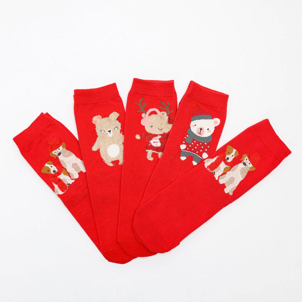 Damen Weihnachtssocken 5 / Pack - Unterwäsche