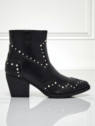 Cowboystiefel mit Absatz und Nieten Glaciere