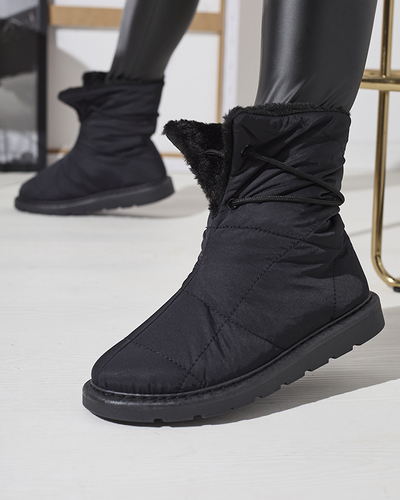 Schwarze Damenstiefel a'la Schneestiefel Amirfu- Footwear