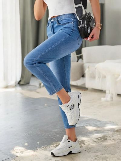 Royalfashion Damen Baumwoll-Mom-Jeans