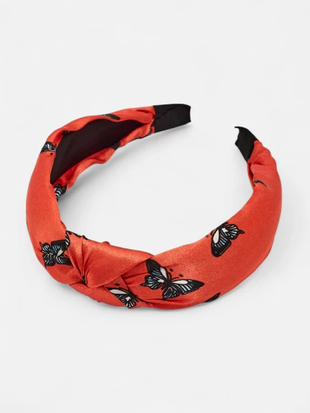 Royalfashion Haarreif mit Karomuster und Schmetterlingen Butterfly Weave