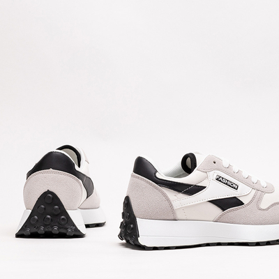 Weiße und graue Damen-Sportschuhe von Berinn - Schuhe