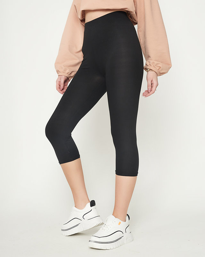 Schwarze 3/4-Leggings für Damen - Kleidung