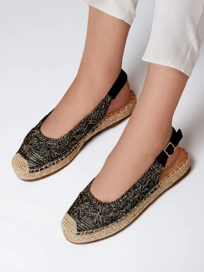 Royalfashion Damen-Espadrilles mit dekorativer Stickerei