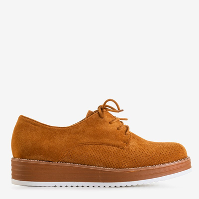 Braune Damen Öko-Wildleder Schuhe Akusen - Schuhe