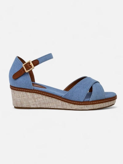 Royalfashion Damen Keilsandalen ohne Zehen Terrific