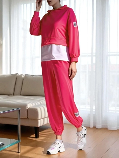 Royalfashion Damen Baumwollset mit Shirt-Einsatz
