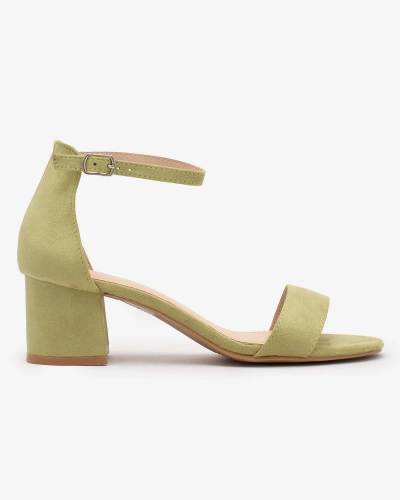 Royalfashion Grüne Damen-Sandalen mit niedrigem Absatz Mesteri