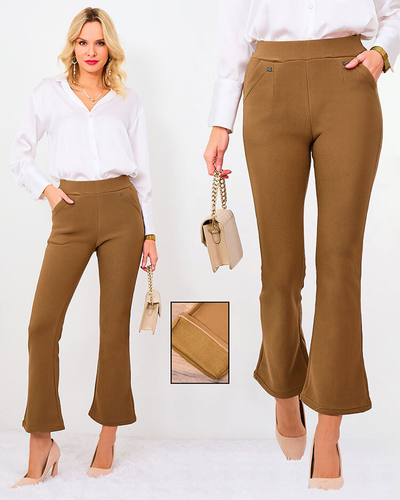 Royalfashion Schwarz Damen Öko-Leder-Leggings a'la bells