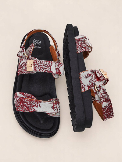 Royalfashion Damensandalen mit Aloe-Print