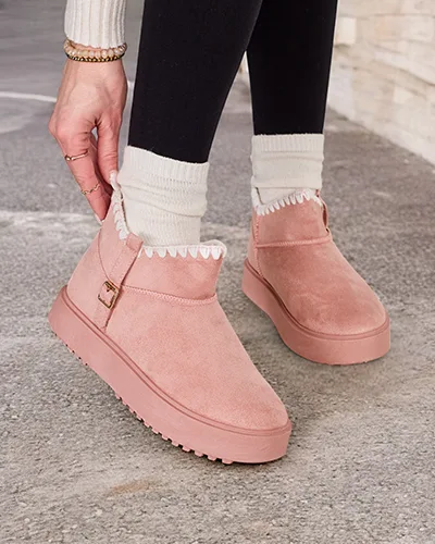 Royalfashion Damen kurze Schneestiefel Ewioz