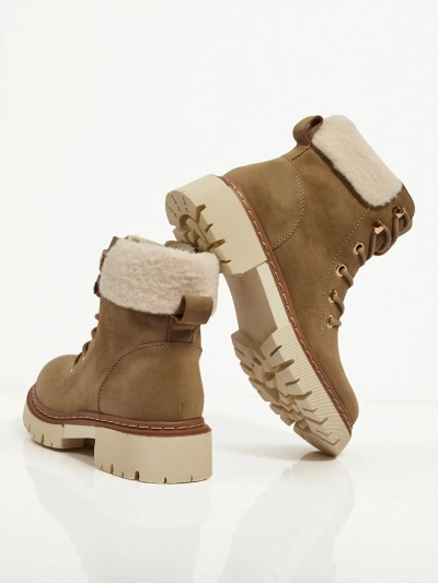 Damen Trapper Stiefeletten mit Fell Tessara