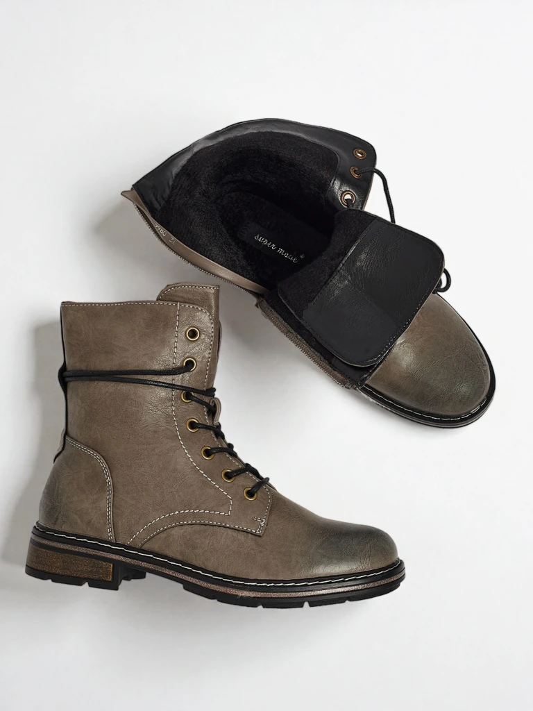 Öko-Leder Schnürstiefeletten Damen Ravonna