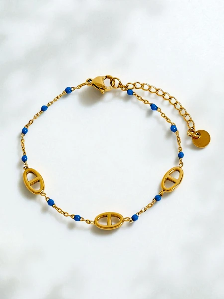 Callisto Aurea Armband mit Perlen, vergoldet