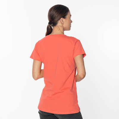 Coral Damen-T-Shirt mit FASHION - Clothing Print