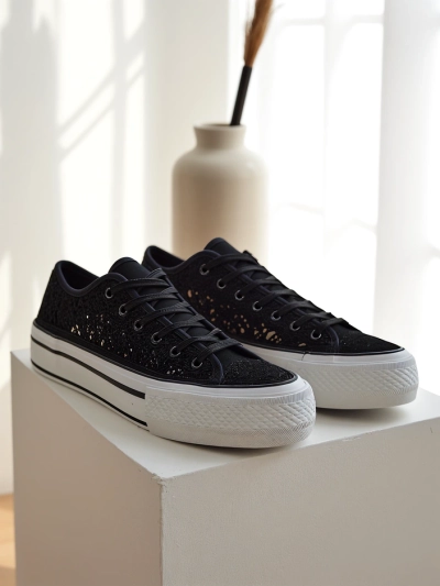 Royalfashion Damen perforierte Sneaker Nizzet