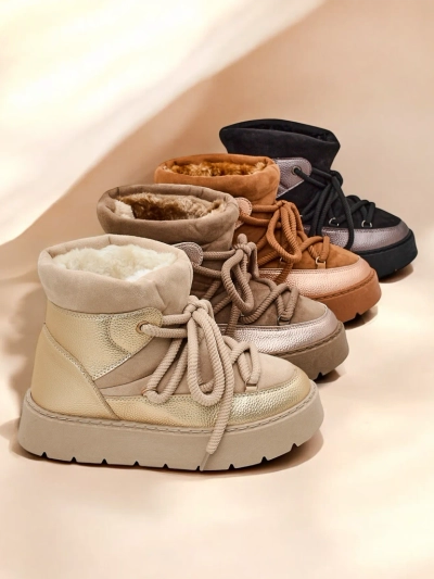 Royalfashion Damen Schnürschneestiefel Iniuc