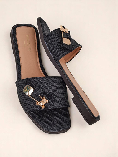 Royalfashion Damen-Strohsandalen Zehentrenner Aurelia