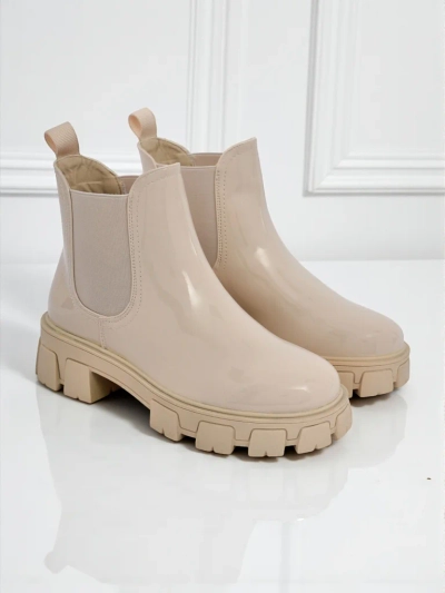 Royalfashion Stiefeletten mit massiver Sohle aus lackiertem Öko-Leder Calista Weide