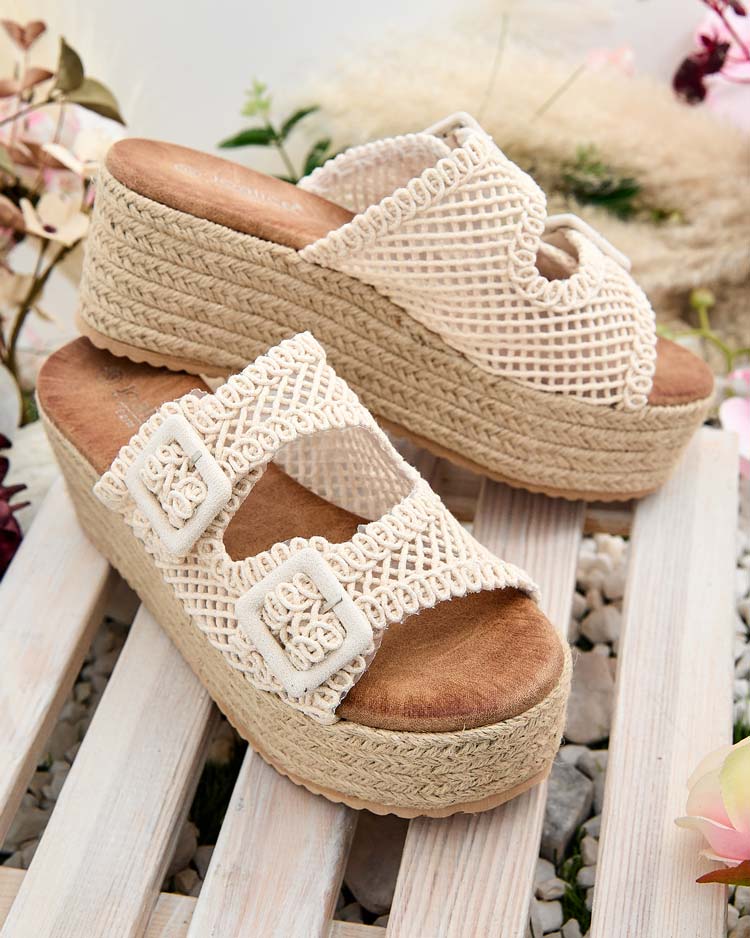 Royalfashion Damen Olcana Plateau-Flip-Flops